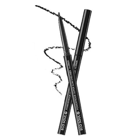 The Saem - Eye-liner ultra mince Eco Soul Powerproof - 0.1g - BK01