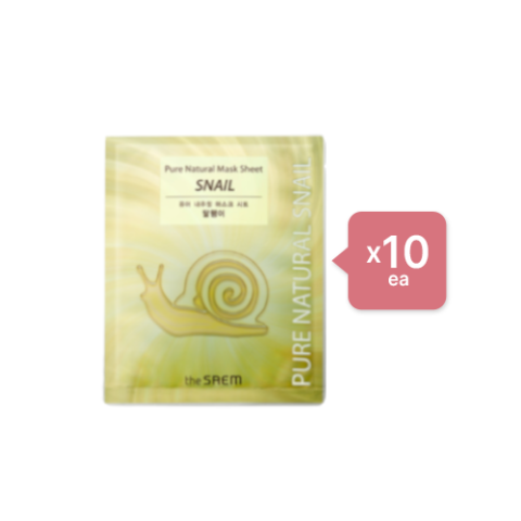 The Saem - Pure Natural Mask Sheet - Snail (10ea) Set The Saem - Pure Natural Mask Sheet - Snail (10ea) Set