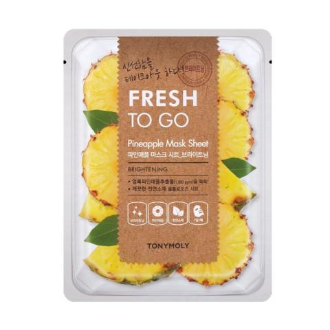 TONY MOLY - Fresh To Go, Feuille de masque - ANANAS - 1pièce TONY MOLY - Fresh To Go, Feuille de masque - ANANAS - 1pièce