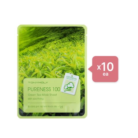 TONYMOLY - Set Feuille de masque Pureness 100 - Green Tea (10ea) Set TONYMOLY - Set Feuille de masque Pureness 100 - Green Tea (10ea) Set