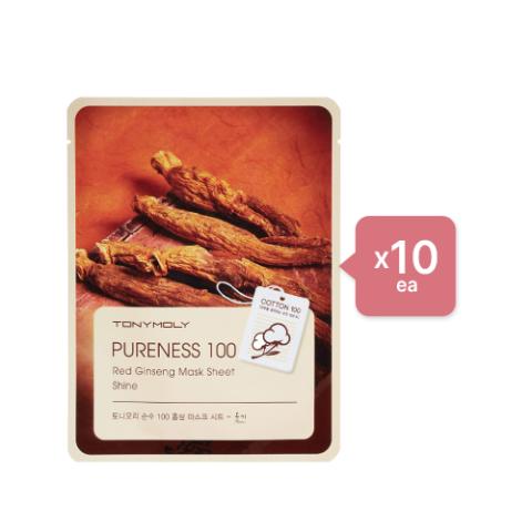 TONYMOLY - Set Feuille de masque Pureness 100 - Red Ginseng (10ea) Set