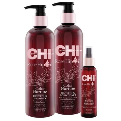 Trio réparation et brillance Rose Hip Oil CHI Trio réparation et brillance Rose Hip Oil CHI
