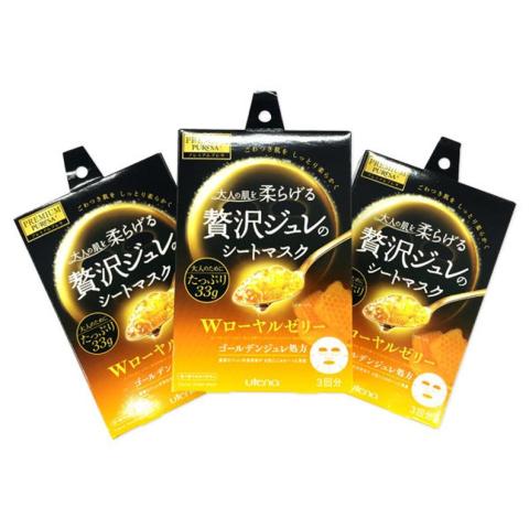 Utena - prime Puresa, Masque d'or Jelly - Royal Jelly - 3pièce
