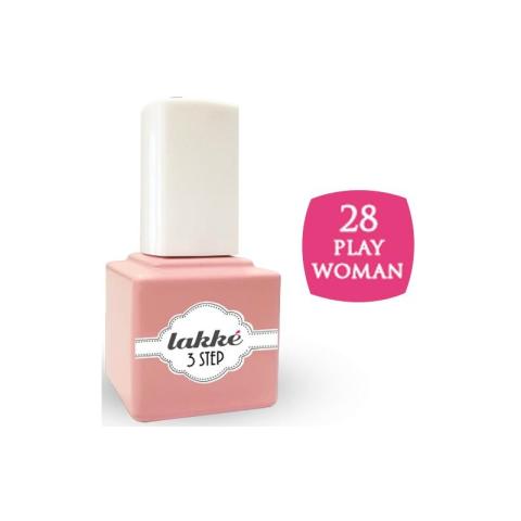 Vernis semi-permanent 28 play woman Lakke' 3-step 7ML Vernis semi-permanent 28 play woman Lakke' 3-step 7ML
