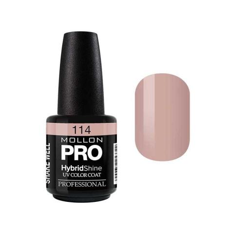 Vernis Semi-Permanent Hybrid Shine Mollon Pro 15ml Sakura - 114 Vernis Semi-Permanent Hybrid Shine Mollon Pro 15ml Sakura - 114