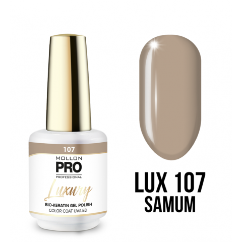 Vernis semi-permanent LUXURY n°107 Samum Mollon Pro - 8ML Vernis semi-permanent LUXURY n°107 Samum Mollon Pro - 8ML