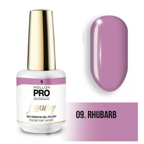 Vernis semi-permanent LUXURY N°9 Rhubarbe Mollon Pro - 8ML Vernis semi-permanent LUXURY N°9 Rhubarbe Mollon Pro - 8ML